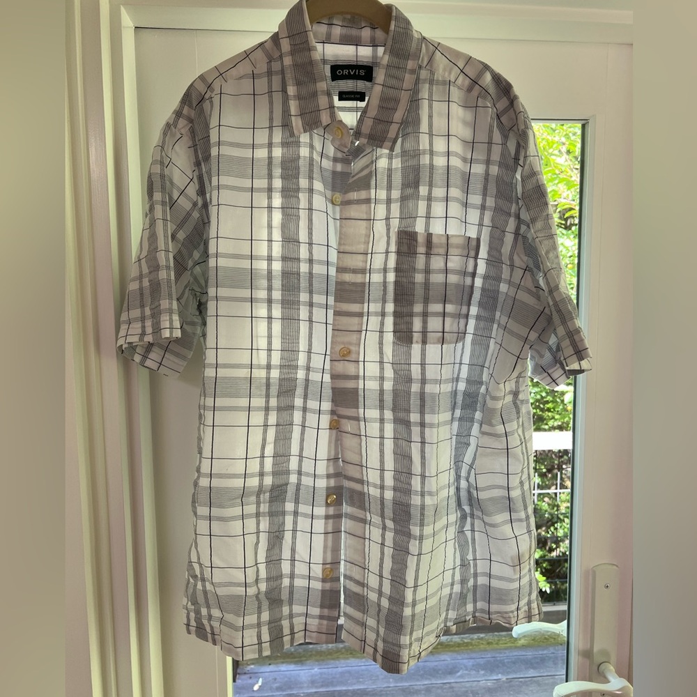 Orvis Gray Casual Button Down Shirt